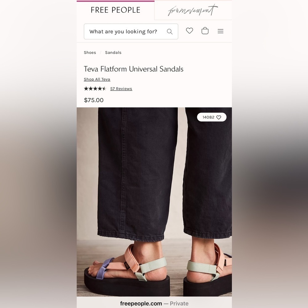 Free People Teva Flatform Platform Universal Light Weight Colorblock Sandals New - Picture 2 of 16